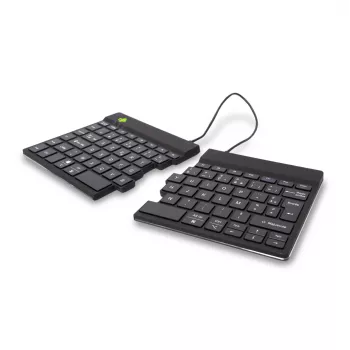 R-Go Tools Ergonomische Tastatur R-Go Split Break mit Pausensoftware, ergonomische geteilte Tastatur, AZERTY (FR), Bluetooth, schwarz