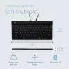 R-Go Tools Ergonomische Tastatur R-Go Split Break mit Pausensoftware, ergonomische geteilte Tastatur, AZERTY (FR), Bluetooth, schwarz