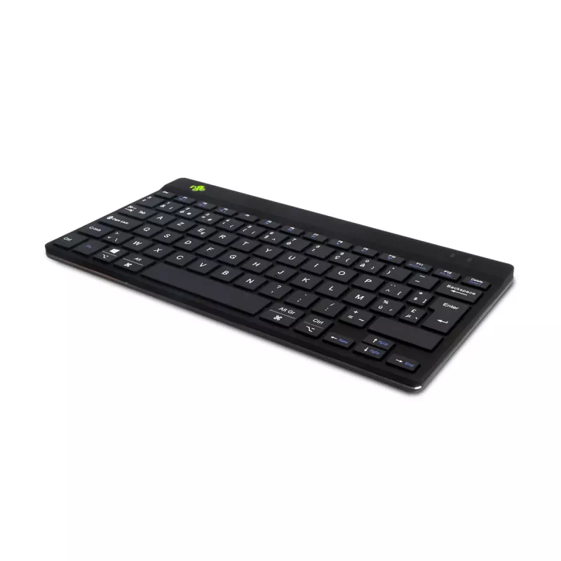 R-Go Tools Ergonomische Tastatur R-Go Compact Break, kompakte Tastatur mit Pausensoftware, AZERTY (BE), Bluetooth, Schwarz