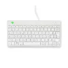 R-Go Tools Ergonomische Tastatur R-Go Compact Break, kompakte Tastatur mit Pausensoftware, AZERTY (BE), kabelgebunden, weiß