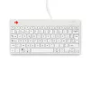 R-Go Tools Ergonomische Tastatur R-Go Compact Break, kompakte Tastatur mit Pausensoftware, AZERTY (BE), kabelgebunden, weiß