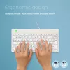 R-Go Tools Ergonomische Tastatur R-Go Compact Break, kompakte Tastatur mit Pausensoftware, AZERTY (BE), kabelgebunden, weiß