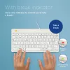 R-Go Tools Ergonomische Tastatur R-Go Compact Break, kompakte Tastatur mit Pausensoftware, AZERTY (BE), kabelgebunden, weiß