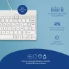 R-Go Tools Ergonomische Tastatur R-Go Compact Break, kompakte Tastatur mit Pausensoftware, AZERTY (BE), kabelgebunden, weiß