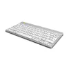 R-Go Tools Ergonomische Tastatur R-Go Compact Break, kompakte Tastatur mit Pausensoftware, AZERTY (BE), Bluetooth, weiß