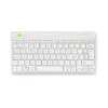 R-Go Tools Ergonomische Tastatur R-Go Compact Break, kompakte Tastatur mit Pausensoftware, AZERTY (BE), Bluetooth, weiß