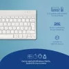 R-Go Tools Ergonomische Tastatur R-Go Compact Break, kompakte Tastatur mit Pausensoftware, AZERTY (BE), Bluetooth, weiß