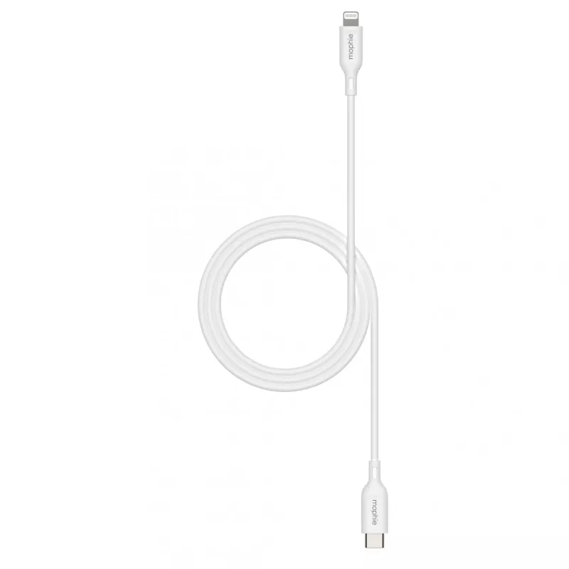 mophie essentials Lightning auf USB-C | Ladekabel (1M) Weiß