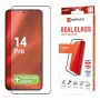 Displayschutz e.v.i. Displex Full Cover (10H) für Xiaomi 14 Pro, gehärtetes Glas, Eco-Montagerahmen, schwarz/transparent