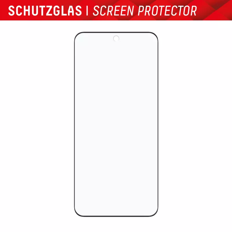 Displayschutz e.v.i. Displex Full Cover (10H) für Xiaomi 14 Pro, gehärtetes Glas, Eco-Montagerahmen, schwarz/transparent