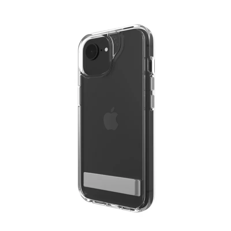 ZAGG Crystal Palace Kickstand Hülle iPhone 16/15/14/13 Klar, Cover, Apple, iPhone 17e/16e/15/14/13, 15,5 cm (6,1 inch), Transparent