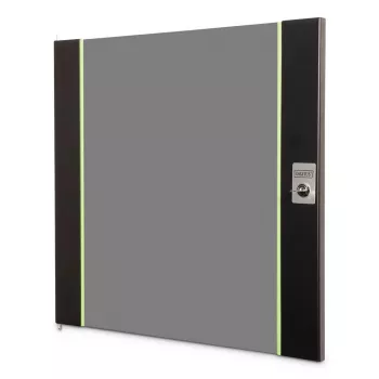 Glastür für 19 Zoll 12U wandmontiertes Gehäuse DIGITUS Unique-Serie — Glas und Metall, schwarz