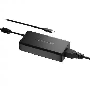 USB-C GaN-Ladegerät j5create JUP17140 140W PD3.1, Innenbereich, Schwarz, 59×127×30,5 mm