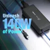 USB-C GaN-Ladegerät j5create JUP17140 140W PD3.1, Innenbereich, Schwarz, 59×127×30,5 mm