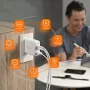 j5 create 70W GaN USB-C 4-Port Ladegerät — innen, AC-betrieben, universell kompatibel, weiß