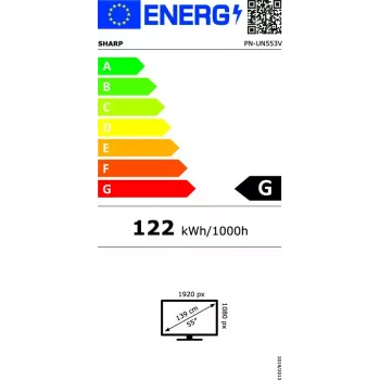 LCD Indoor Display Sharp PN-UN553V 55 Zoll Full HD (1920×1080), IPS, 500 cd/m², 3500:1, VESA