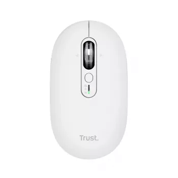 Kabellose Office-Maus TRUST Seron schlank Multi – beidhändig, RF + Bluetooth, optisch 3200 DPI, 7 Tasten, Weiß