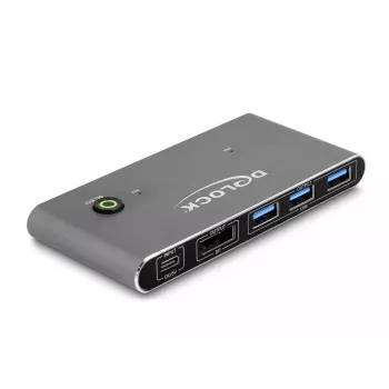 KVM Switch DeLOCK DisplayPort 8K 30 Hz mit USB 5 Gbit/s