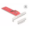 DeLOCK Interner M.2 Adapter 90889 PCIe 5.0 Rot Edelstahl