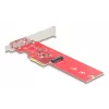 DeLOCK Interner M.2 Adapter 90889 PCIe 5.0 Rot Edelstahl