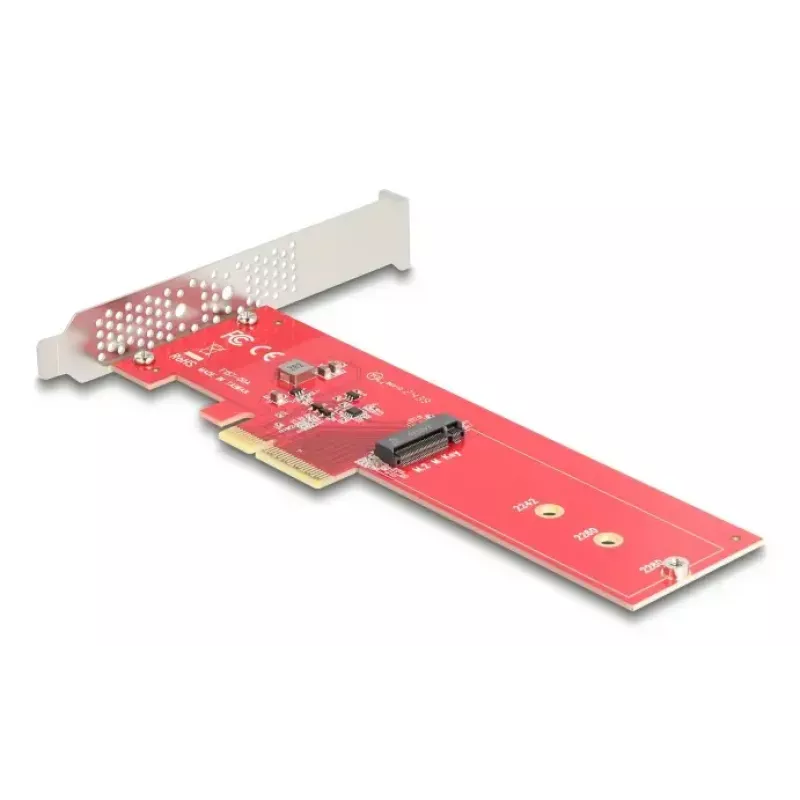 DeLOCK Interner M.2 Adapter 90889 PCIe 5.0 Rot Edelstahl