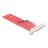 DeLOCK Interner M.2 Adapter 90889 PCIe 5.0 Rot Edelstahl