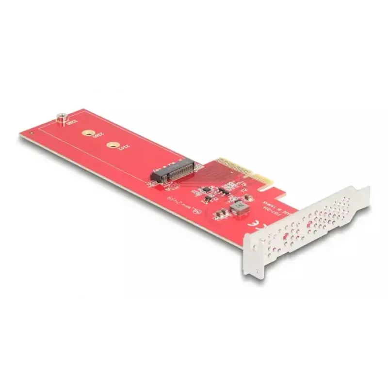 DeLOCK Interner M.2 Adapter 90889 PCIe 5.0 Rot Edelstahl