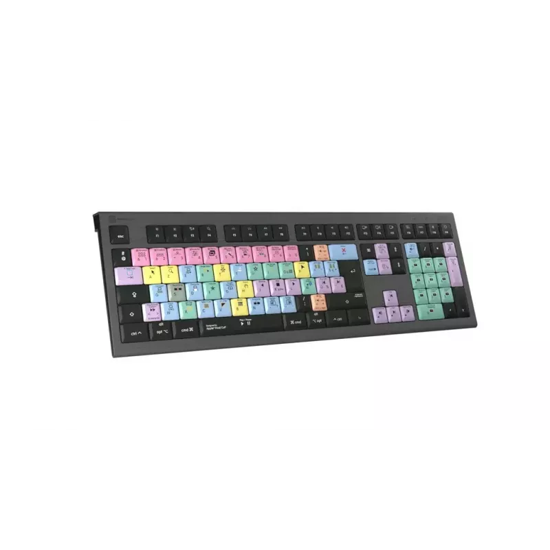 Tastatur LogicKeyboard LKB-FCPX10-A2M-FR kabelgebunden USB AZERTY Französisch Full-Size 105 Tasten schwarz