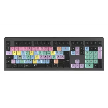 Tastatur LogicKeyboard LKB-FCPX10-A2M-FR kabelgebunden USB AZERTY Französisch Full-Size 105 Tasten schwarz