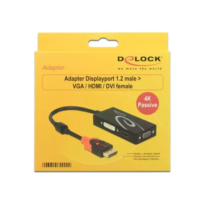 Laptop Dock DeLOCK 62902 Kabelgebunden Schwarz