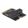 Adapter M.2 Key A+E Stecker auf Key M Slot abgewinkelt mit Halterung DeLOCK 64137