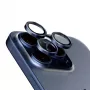 PanzerGlass Hoops Kamera-Linsenschutz iPhone 15 Pro 15 Pro Max Blau Titan Kratzfest Stoßfest
