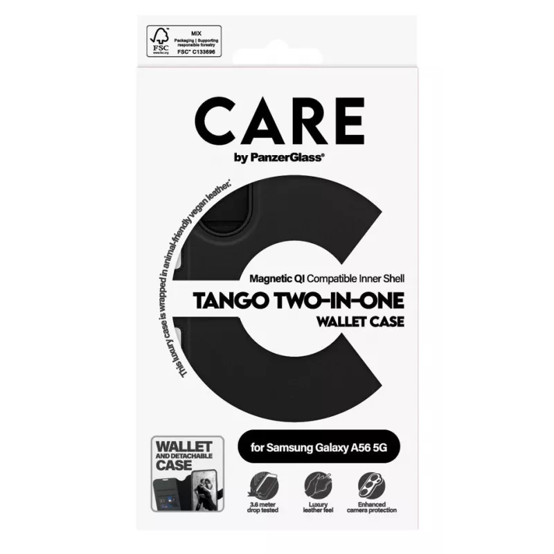 PanzerGlass Tango Two-in-One Handyhülle 17 cm (6,7 Zoll) Wallet-Hülle Schwarz