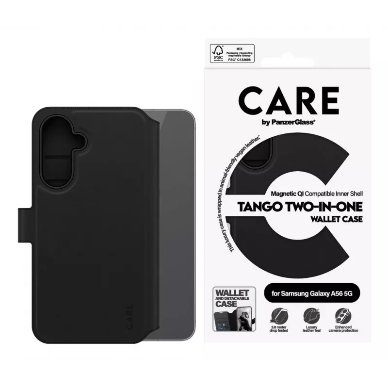 PanzerGlass Tango Two-in-One Handyhülle 17 cm (6,7 Zoll) Wallet-Hülle Schwarz