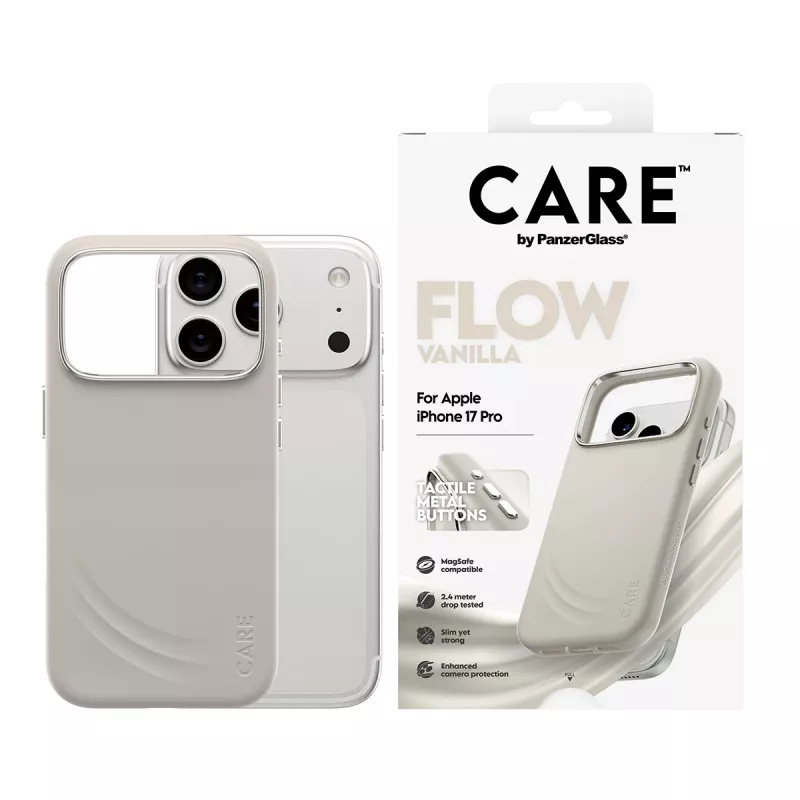 PanzerGlass CARE™ by ® Flow Case Vanilla mit MagSafe iPhone 17 Pro