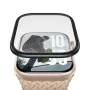 PanzerGlass Displayschutz mit schwarzem Metallrahmen für Apple Watch, Modell PG56329