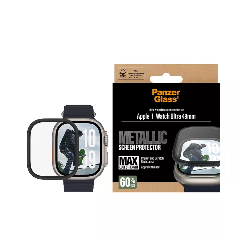 PanzerGlass® Displayschutzfolie Metallic Apple Watch Ultra 3 | Ultra 2 | Ultra | 49mm