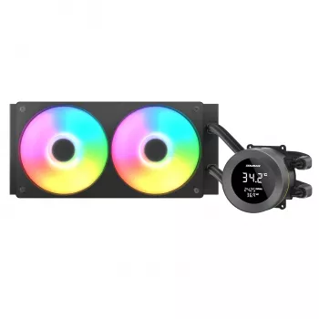 All-in-One-CPU-Flüssigkeitskühler Cougar Poseidon Vistek 240, ARGB, 240-mm-Radiator, 120-mm-Lüfter, 700–2500 U/min, schwarz