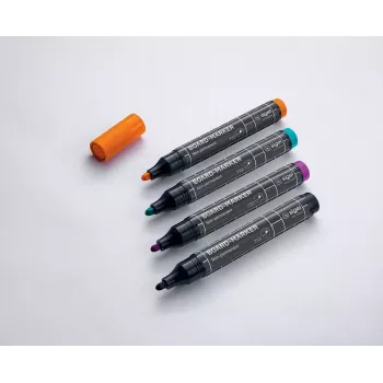 Marker Sigel BA011 4 Stück Schwarz Magenta Orange Türkis