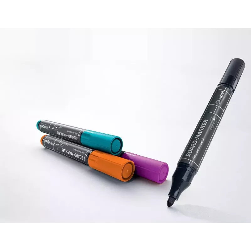 Marker Sigel BA011 4 Stück Schwarz Magenta Orange Türkis