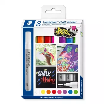 Kreidemarker Staedtler 344 C8 Bullet sortierte Farben 8 Stück