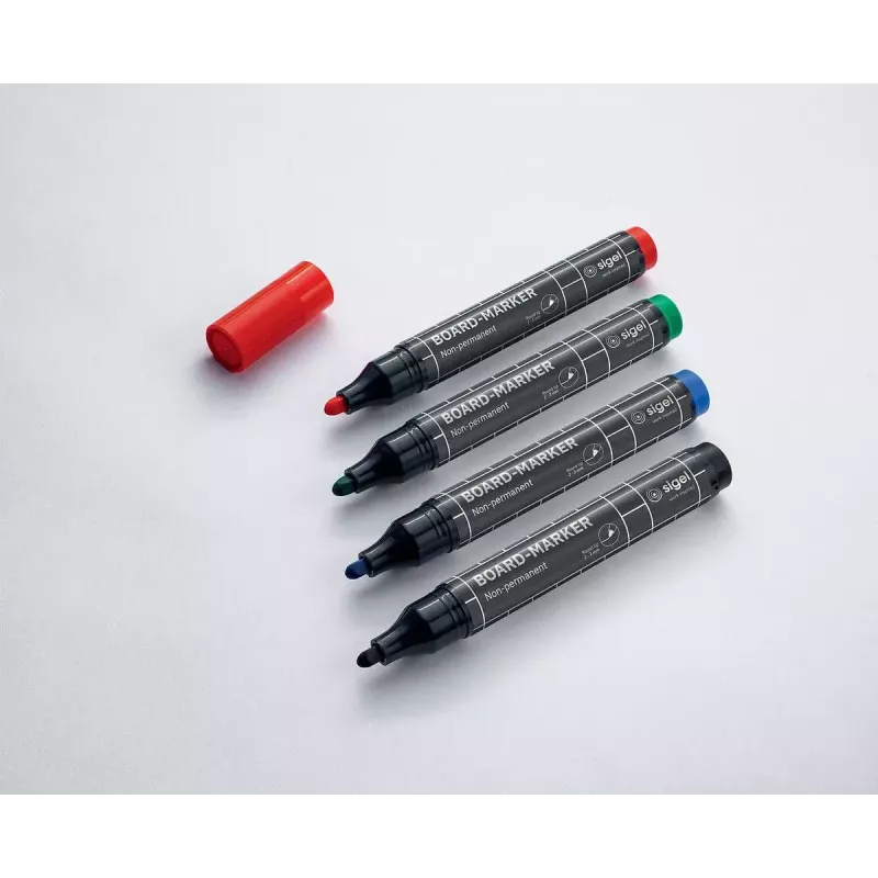 Marker Sigel BA010 4 Stück Schwarz Blau Grün Rot