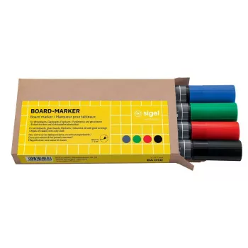 Marker Sigel BA010 4 Stück Schwarz Blau Grün Rot