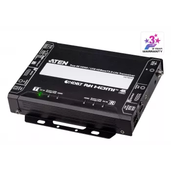 AV-Sender & -Empfänger ATEN True 4K HDMI/USB HDBT3.0-Lite – 4096×2160 @ bis zu 40 m, USB Typ-A/Typ-B, Gleichstromversorgung
