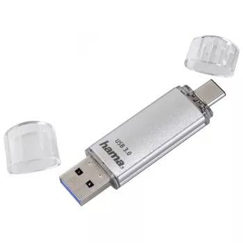 Hama FlashPen C-Laeta USB-Stick 16 GB, USB 3.0 / USB Typ-C, Silber