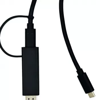 Yealink 330000008024 Videokabel-Adapter 1,2 m HDMI Typ A (Standard) USB Typ-C Schwarz