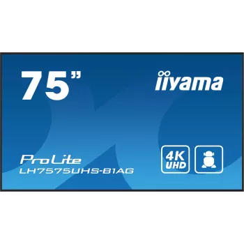 iiyama LH7575UHS-B1AG Signage Display Digital Signage Flachbildschirm 190,5 cm (75 Zoll) LCD Wi-Fi 500 cd/m² 4K Ultra HD Schwarz Integrierter Prozessor Android 11 24/7