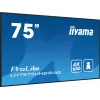iiyama LH7575UHS-B1AG Signage Display Digital Signage Flachbildschirm 190,5 cm (75 Zoll) LCD Wi-Fi 500 cd/m² 4K Ultra HD Schwarz Integrierter Prozessor Android 11 24/7
