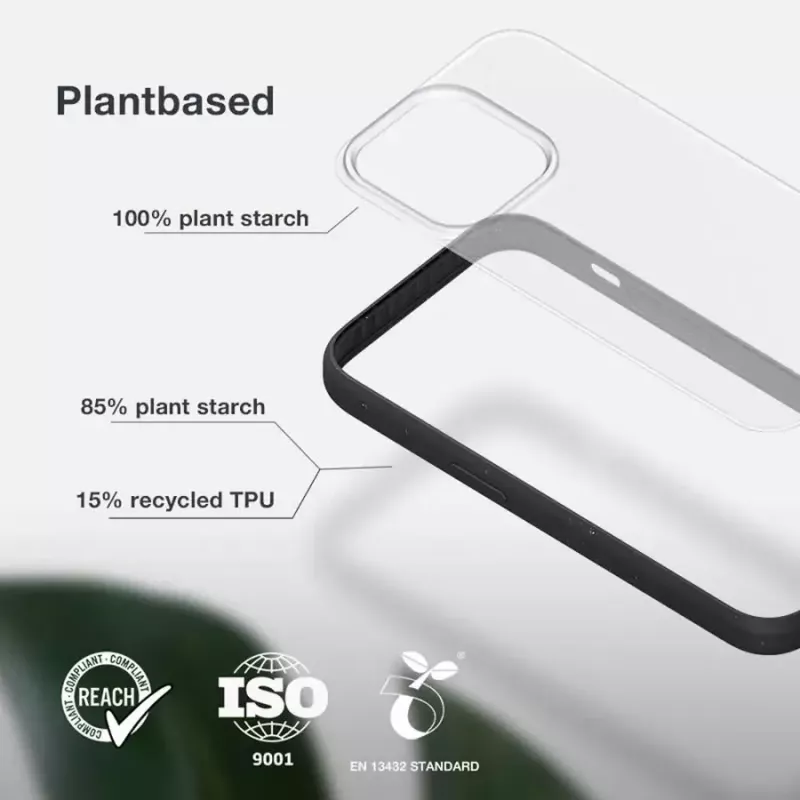 Handyhülle Woodcessories Clear Case für Apple iPhone 14, 15,5 cm (6,1 Zoll), schwarz und transparent