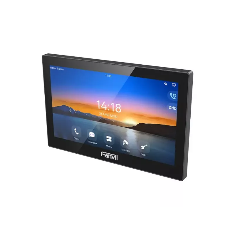 Video-Türsprechanlage Fanvil i504 mit 17,8 cm (7 Zoll) LCD, 1024×600, 1080p, Fast Ethernet, schwarz